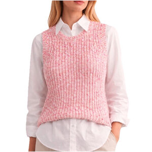 NWT Splendid Knit Sweater Vest Tank Size:M Pink MSRP:$128 Cotton Blend